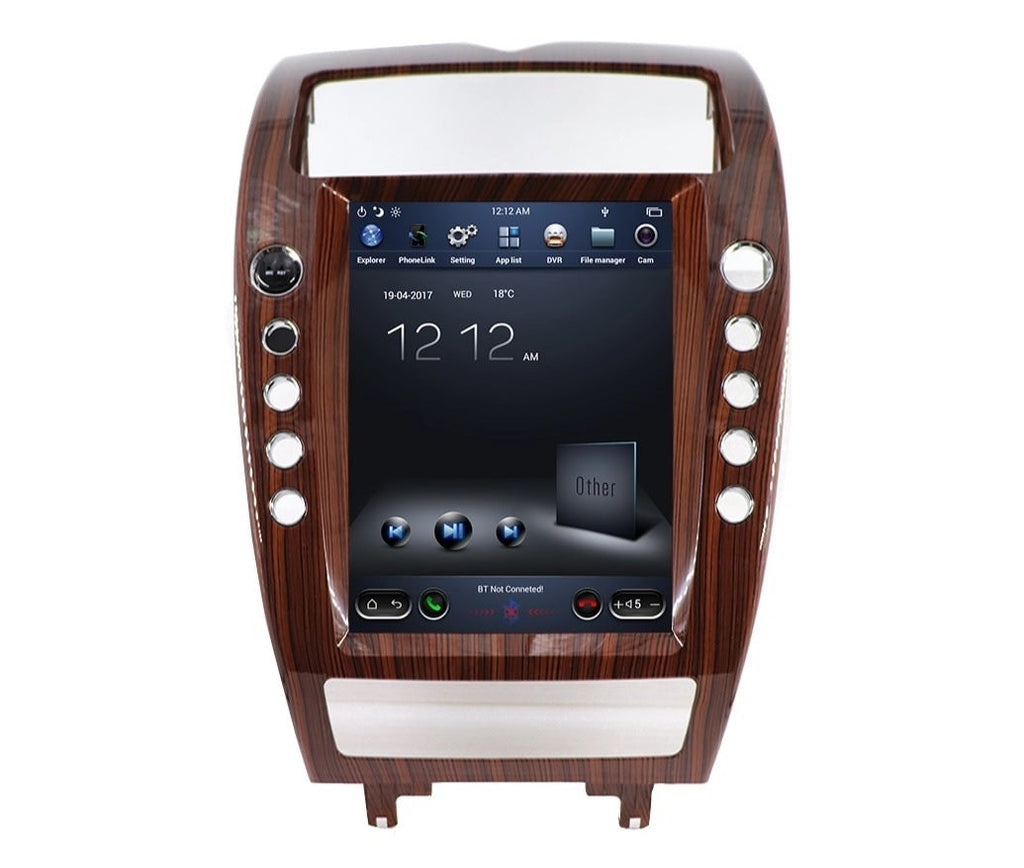 Maserati Quattroporte Navigation Screen Upgrade (2008-2012) Dark Wood Vertical Screen
