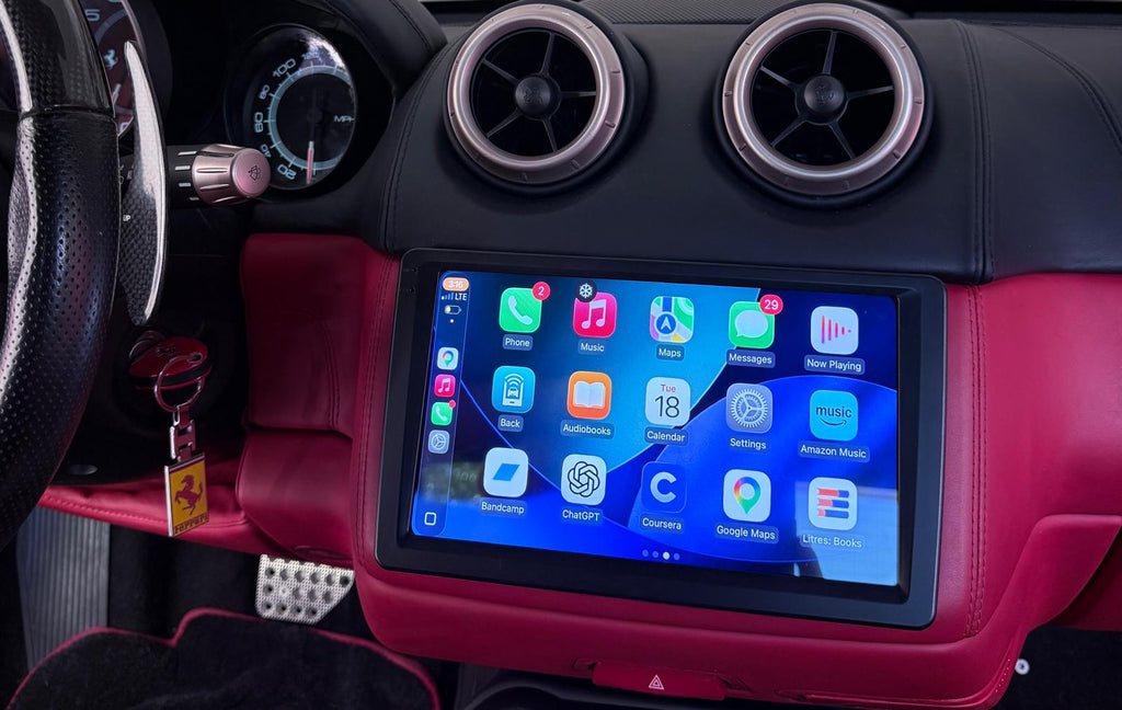 Ferrari California Screen Upgrade with 9" HD Touchscreen — Apple CarPlay & Android Auto (2009–2018)