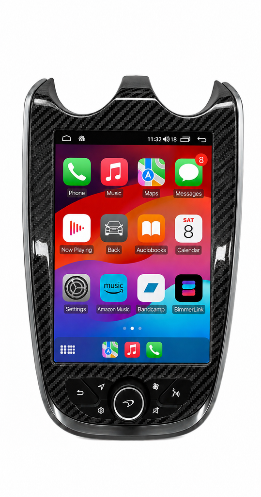 McLaren Apple CarPlay & Android Auto Screen Upgrade — Climate Control Kept (2015–2023).