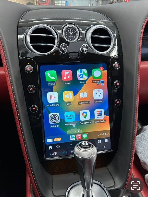 Bentley Flying Spur 12.1 inch touchscreen upgrade installed in the center console