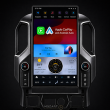 Load image into Gallery viewer, Mozart Electronics wireless Apple CarPlay and Android Auto screen for GMC Sierra Denali on black background