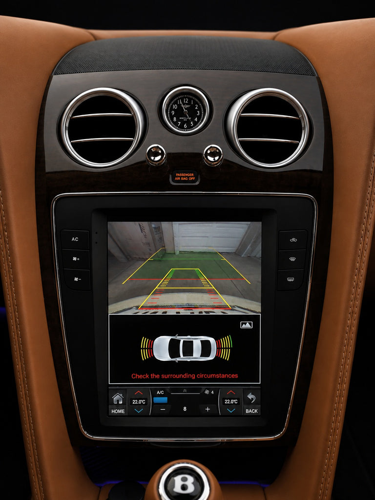 Bentley Continental GT dashboard with the 10.4 inch screen upgrade fitted in the centre console