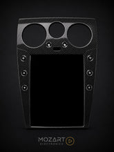 Load image into Gallery viewer, Bentley screen upgrade in carbon fiber, installed in the dashboard running the Apple CarPlay home screen