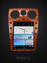 Load image into Gallery viewer, Bentley screen upgrade with dark woodgrain trim, front view of the centre console and touchscreen