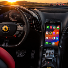 Carica l'immagine nel visualizzatore di Gallery,  Ferrari Roma dashboard with wireless Apple CarPlay on the factory screen (2020–2025)
